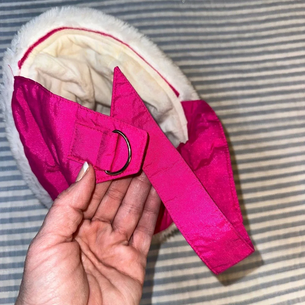 Vintage Profile Kids Hot Pink Faux Fur Trapper‎ Ski Hat Aviator GE-2375LH